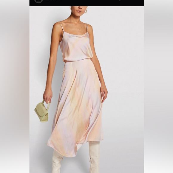 Vince rainbow wash drape skirt in multi size 10 (b17) NWOT - Picture 2 of 11